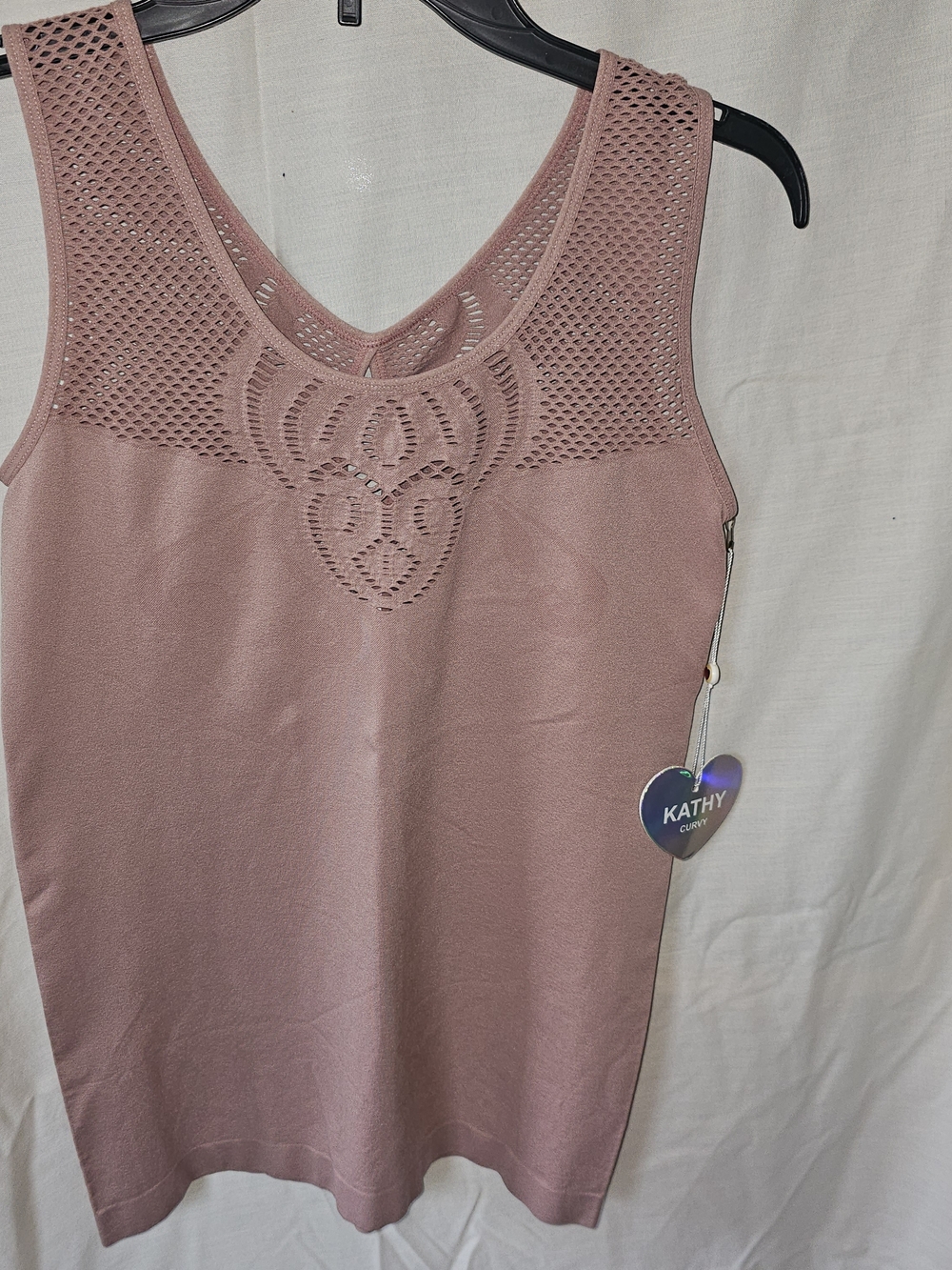 Kathy Knit Scoop Neck Tank in Mauve Pink